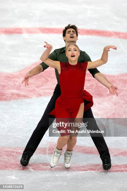 Piper Gilles and Paul Poirier of Canada compete in the Ice Dance Free Dance during the ISU Grand Prix of Figure Skating - Skate Canada International...