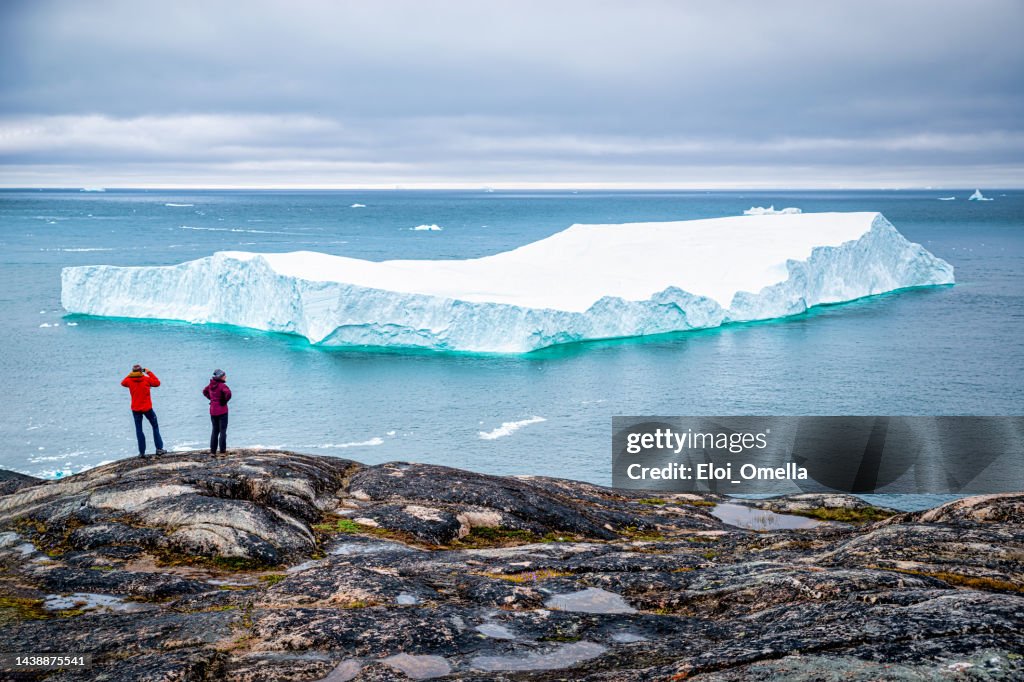 Turistas en Disko Bay, Groenlandia