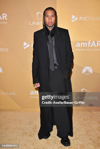 Tyga attends the 2022 amfAR Gala Los Angeles at Pacific Design Center on November 03, 2022 in West Hollywood, California.