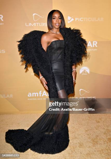 Kelly Rowland attends the 2022 amfAR Gala Los Angeles at Pacific Design Center on November 03, 2022 in West Hollywood, California.