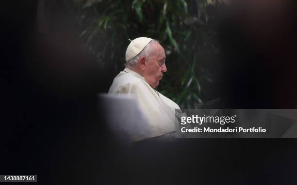 Pope Francis rests after having celebrated the Holy Mass of the memory of the Cardinals and Bishops who died this year on the occasion of the...