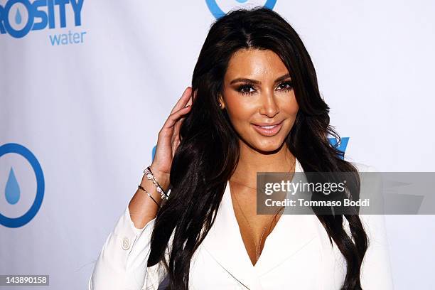 Kim Kardashian attends the Generosity Water's 4th Annual Night Of Generosity held at the Hollywood Roosevelt Hotel on May 4, 2012 in Hollywood,...