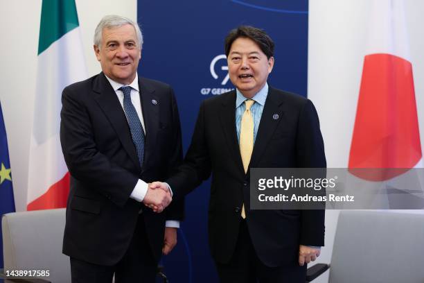 Italian Minister of Foreign Affairs and International Cooperation Antonio Tajani and Japanese Foreign Minister Yoshimasa Hayashi meet for bilateral...