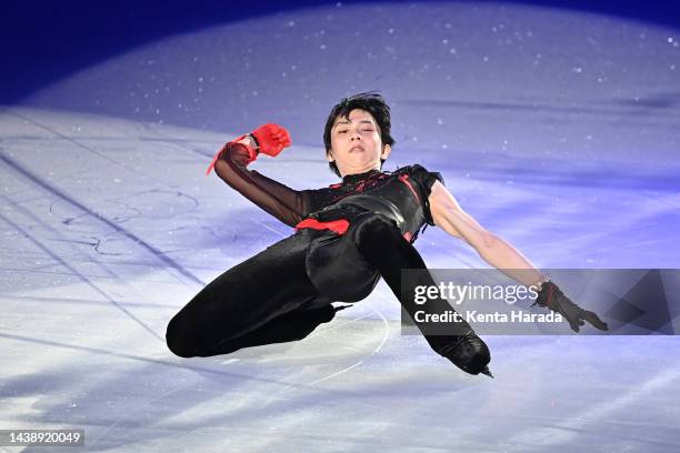 Yuzuru Hanyu performs during the ice show 'Prologue' at Pia Arena MM on November 04, 2022 in Yokohama, Kanagawa, Japan.