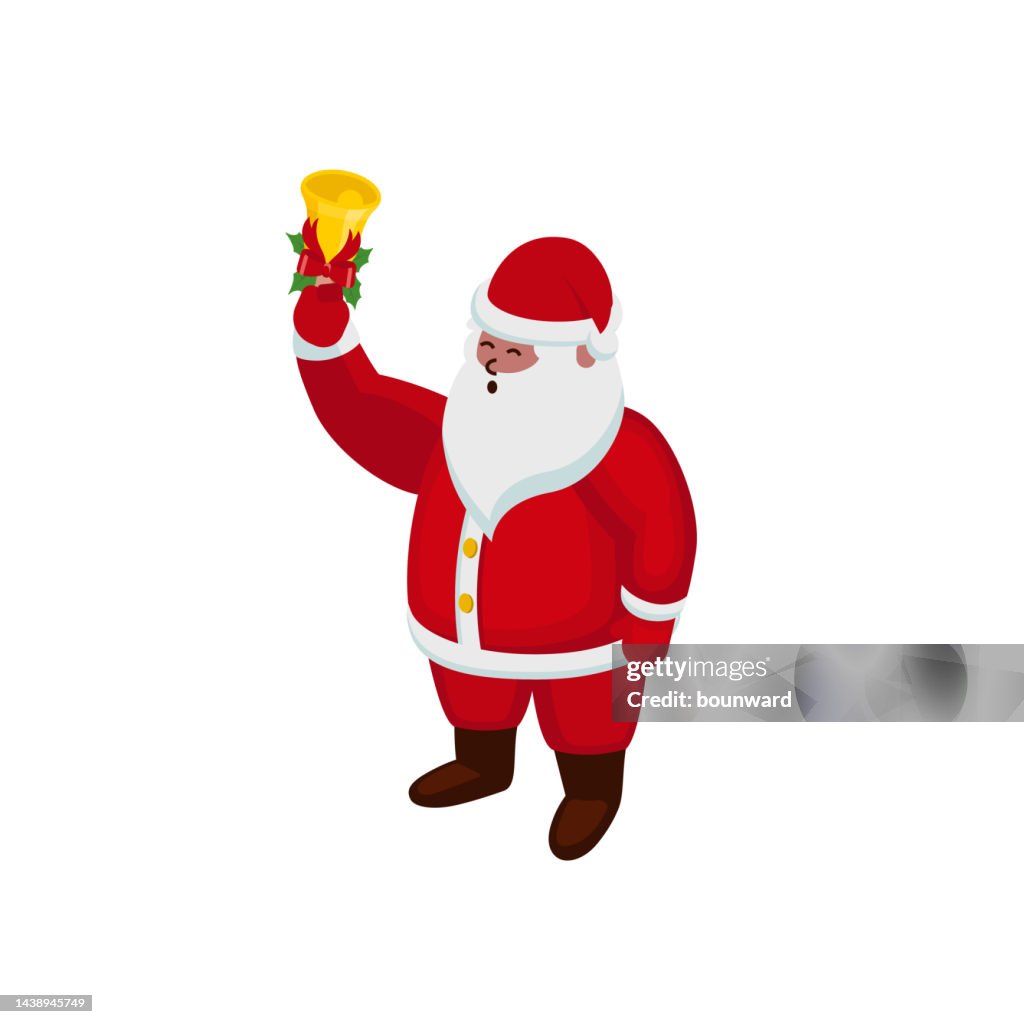 Isometric Santa Claus