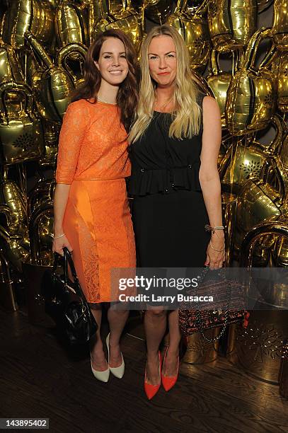 Lana Del Rey and Creative Director of Mulberry Emma Hill attend a dinner in honour of Frieze Project Artists hosted by Frieze Art Inc and Mulberry at...