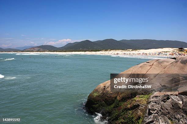 joaquina beach - florianopolis stock-fotos und bilder
