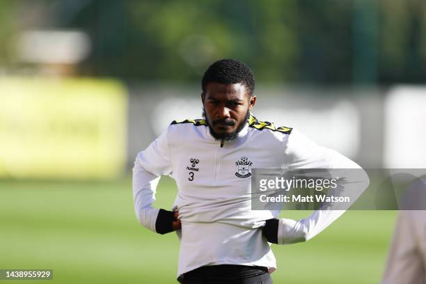 Ainsley Maitland-Niles during a Southampton FC training session at the Staplewood Campus on November 04, 2022 in Southampton, England.