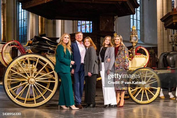 Princess Amalia of The Netherlands, King Willem-Alexander of The Netherlands, Princess Alexia of The Netherlands, Princess Ariane of The Netherlands...