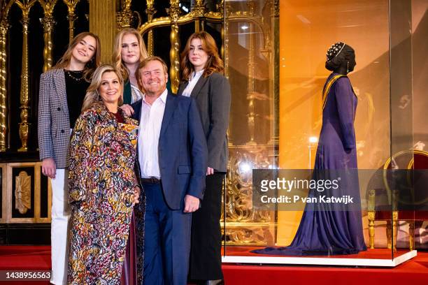 Princess Ariane of The Netherlands, Queen Maxima of The Netherlands, Princess Amalia of The Netherlands, King Willem-Alexander of The Netherlands and...