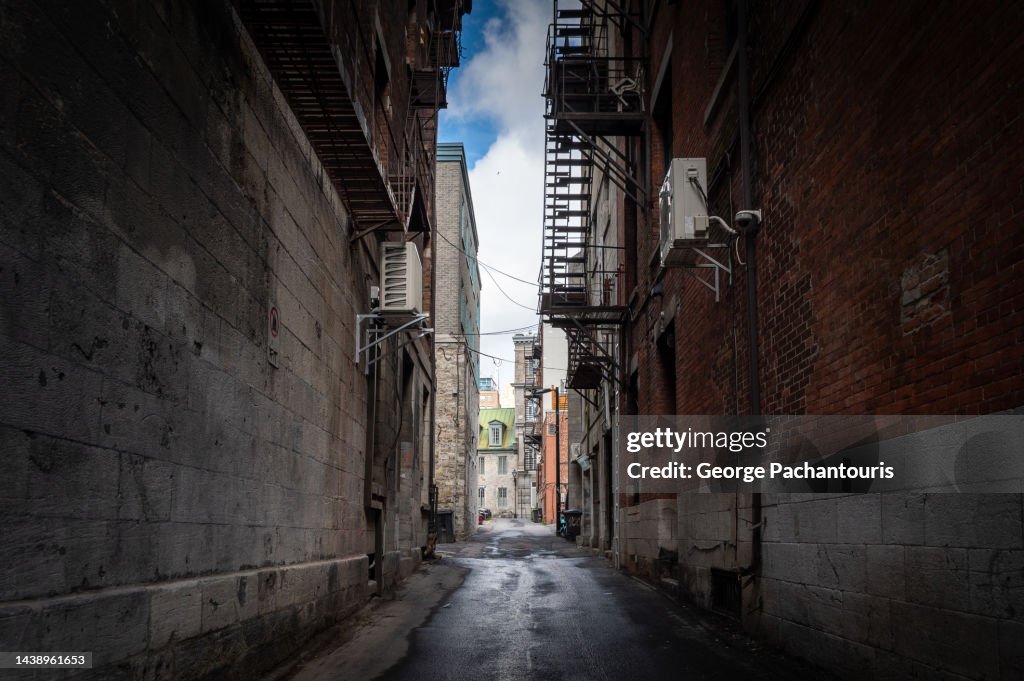 Dark alley in the city