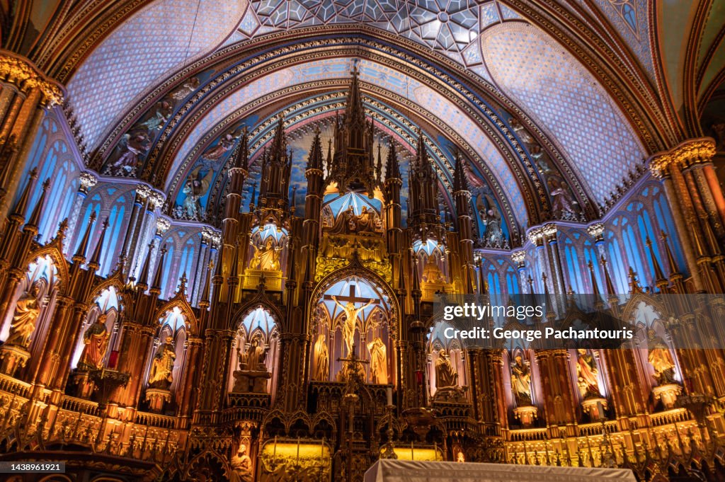 Altar of Notre-Dame Basilica of Montreal, Canada