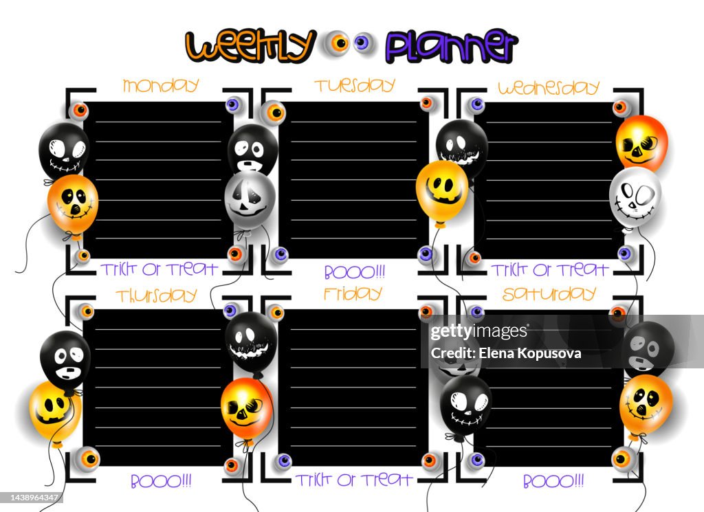 Daily Routine Planner Cartoon Strategy And Business Planning Concept In Cartoon Style Weekly Planner ...