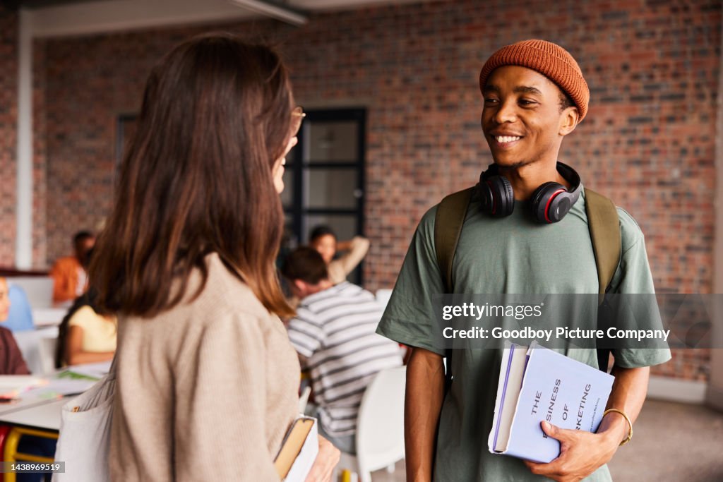 Young Students Talking In Class