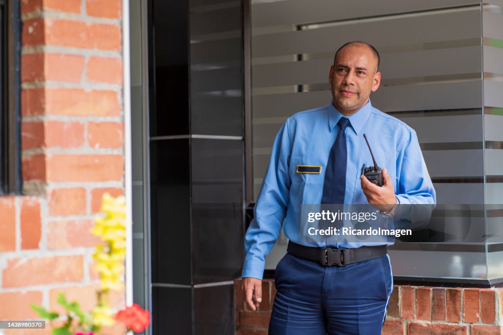 Security guards are inside the building that they take care of making sure that everything is in order