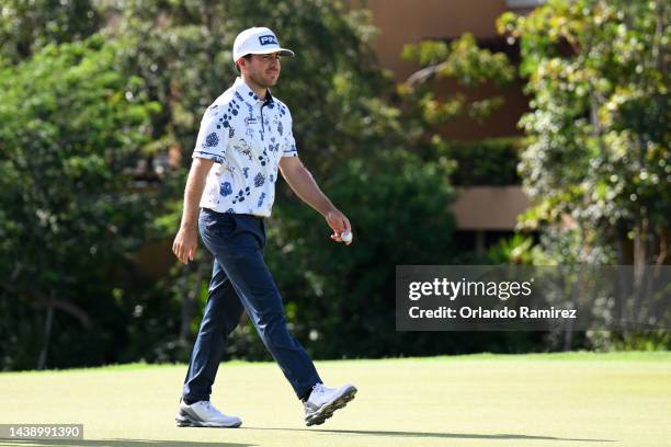 Armando Favela of Mexico walks onto the 17th green during the second round of the World Wide Technology Championship at Club de Golf El Camaleon on...