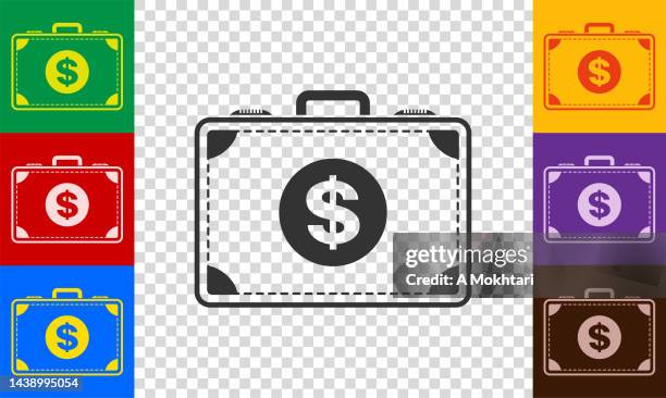 ilustrações de stock, clip art, desenhos animados e ícones de money suitcase icon. - corruption