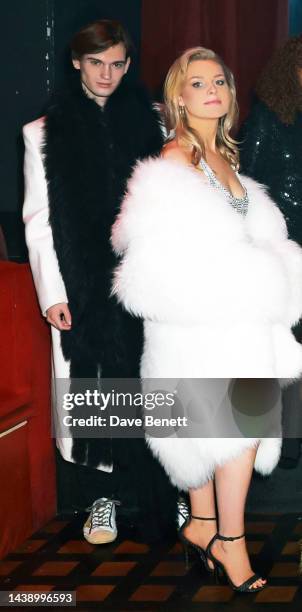 Samuel Aikten and Lady Margarita Armstrong-Jones attend the Tatler Little Black Book Party with Michael Kors at The Windmill Soho on November 03,...