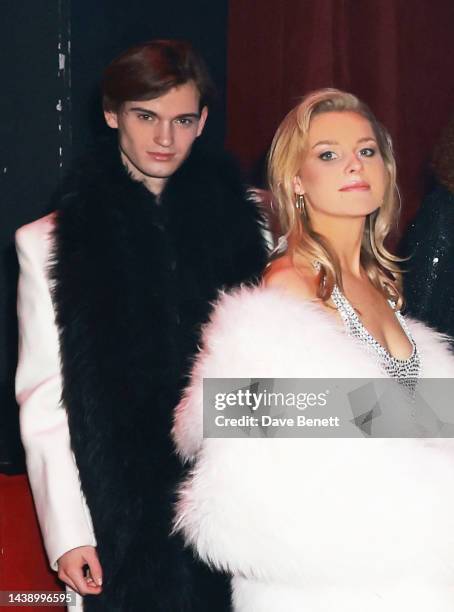 Samuel Aikten and Lady Margarita Armstrong-Jones attend the Tatler Little Black Book Party with Michael Kors at The Windmill Soho on November 03,...