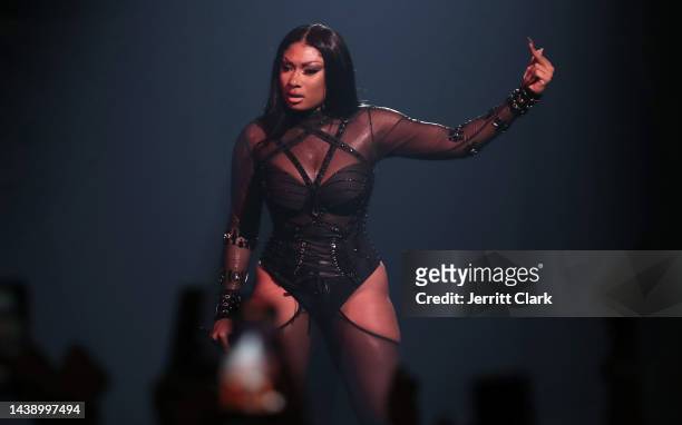Megan Thee Stallion performs during the Amazon Music Live Concert Series on November 03, 2022 in Los Angeles, California.