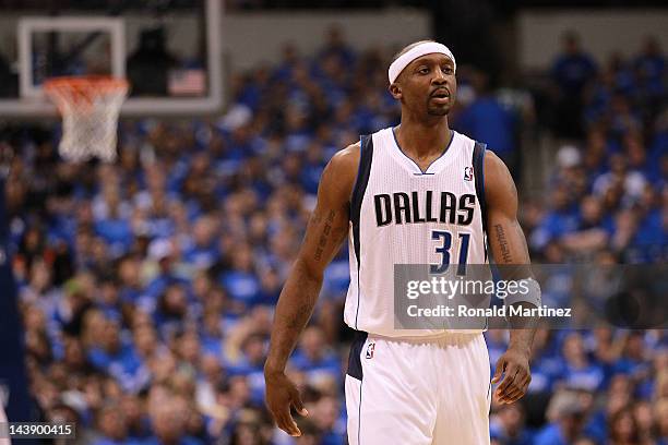 Jason Terry of the Dallas Mavericks during Game Three of the Western Conference Quarterfinal at American Airlines Center on May 3, 2012 in Dallas,...