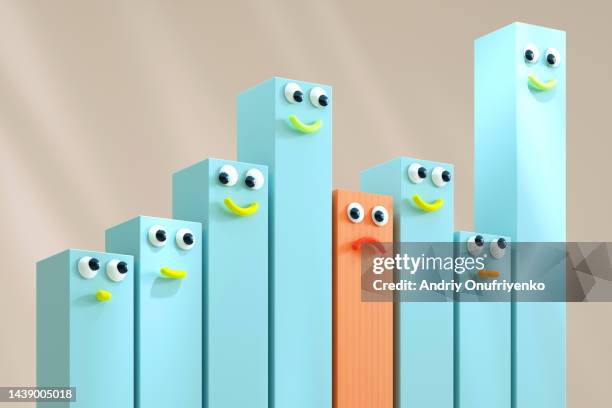 cartoon bar graph. - 3d graph stock-fotos und bilder