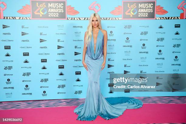 Actress Valentina Zenere attends the red carpet for the LOS40 Music Awards 2022 at the WiZink Center on November 04, 2022 in Madrid, Spain.