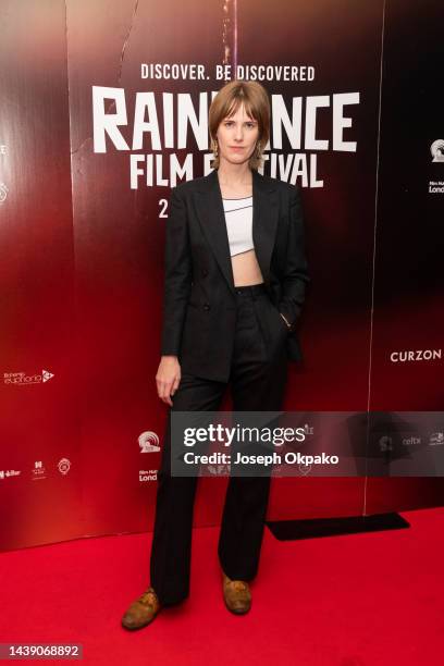 Reni Lane attends the European premiere of Razorlight: Fall to Pieces as part of the Raindance Film Festival at Genesis Cinema on November 04, 2022...