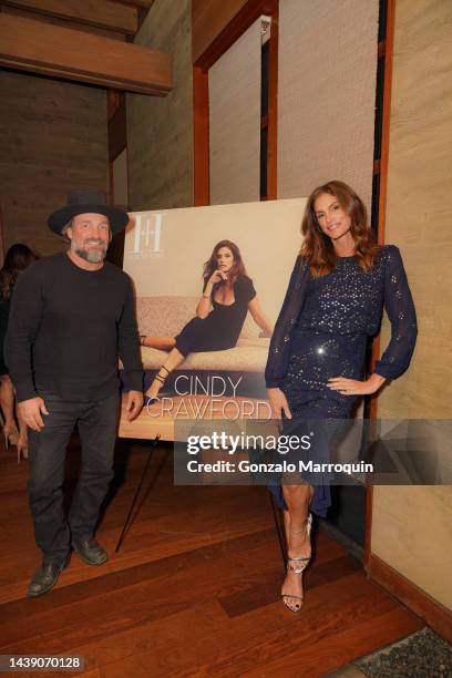 Brian Bowen Smith and Cindy Crawford during the Haute Living Celebrates Cindy Crawford With OMEGA at Nobu Malibu on November 03, 2022 in Malibu,...