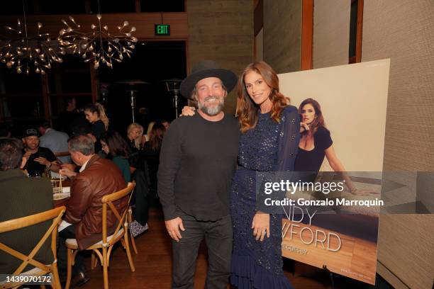 Brian Bowen Smith and Cindy Crawford during the Haute Living Celebrates Cindy Crawford With OMEGA at Nobu Malibu on November 03, 2022 in Malibu,...