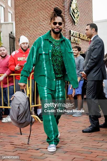 Patty Mills is seen on November 04, 2022 in Washington, DC.