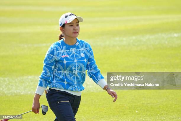 Kana Nagai of Japan is seen on the 4th hole during the third round of the TOTO Japan Classic at Seta Golf Course North Course on November 5, 2022 in...