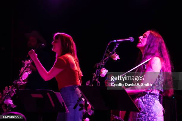 Jess Williamson and Katie Crutchfield of Plains perform at Saturn Birmingham on November 04, 2022 in Birmingham, Alabama.