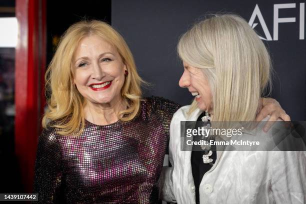 Patricia Clarkson and Rebecca Corbett attend the 2022 AFI Fest special screening of "She Said' at TCL Chinese Theatre on November 04, 2022 in...