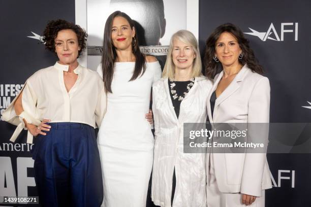 Maria Schrader, Megan Twohey, Rebecca Corbett and Jodi Kantor attend the 2022 AFI Fest special screening of "She Said' at TCL Chinese Theatre on...