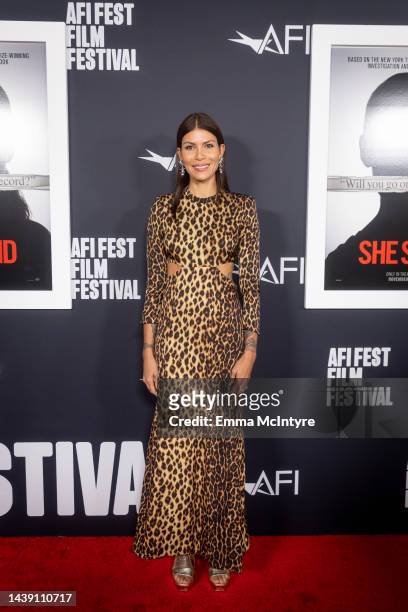 Dawn Dunning attends the 2022 AFI Fest special screening of "She Said' at TCL Chinese Theatre on November 04, 2022 in Hollywood, California.