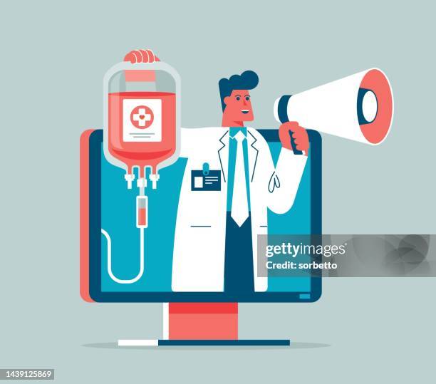 stockillustraties, clipart, cartoons en iconen met blood donation - device screen - menselijk bloed
