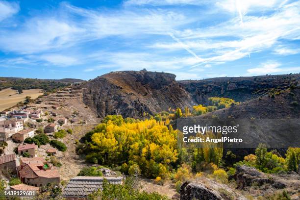 barranco del río dulce, karstic formation in the province of guadalajara. - alameda california stock pictures, royalty-free photos & images