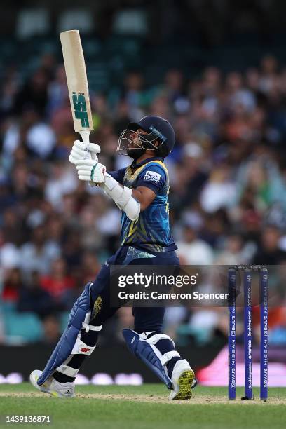 Kusal Mendis of Sri Lanka bats during the ICC Men's T20 World Cup match between England and Sri Lanka at Sydney Cricket Ground on November 05, 2022...