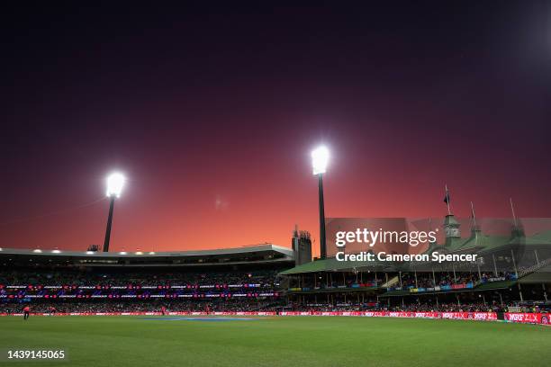 General view during the ICC Men's T20 World Cup match between England and Sri Lanka at Sydney Cricket Ground on November 05, 2022 in Sydney,...