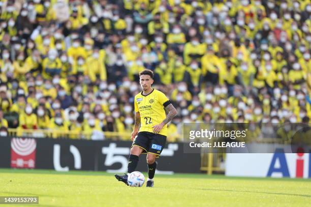 Of Kashiwa Reysol in action during the J.LEAGUE Meiji Yasuda J1 34th Sec. Match between Kashiwa Reysol and Shonan Bellmare at SANKYO FRONTIER Kashiwa...