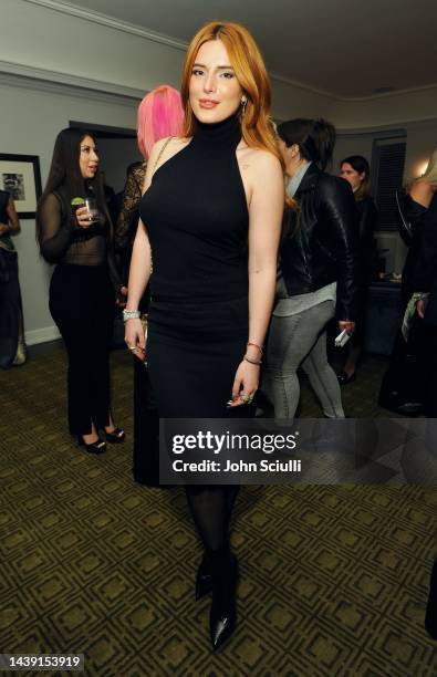 Actress Bella Thorne attends the Twentynine Palms launch celebration at Chateau Marmont on November 04, 2022 in Los Angeles, California.