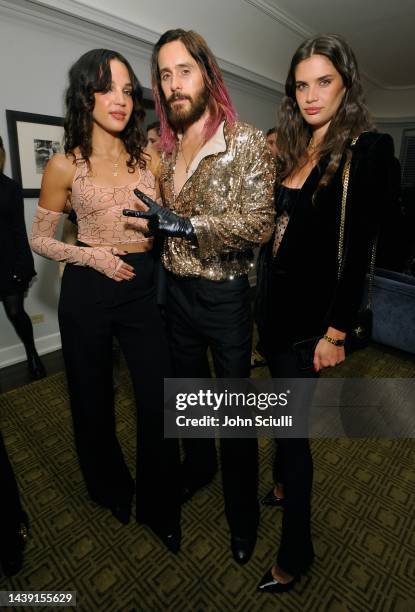 Georgie Flores, Jared Leto and Sara Sampaio attend the Twentynine Palms launch celebration at Chateau Marmont on November 04, 2022 in Los Angeles,...