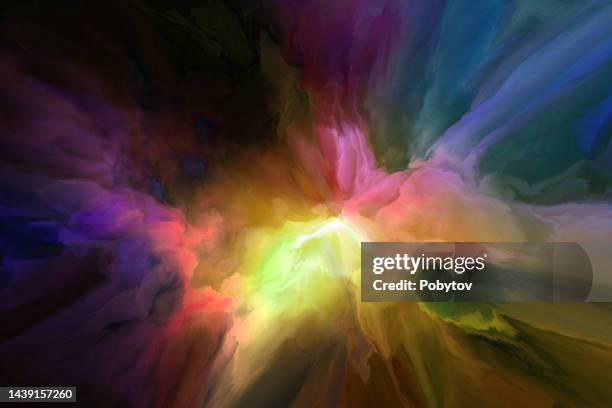 bildbanksillustrationer, clip art samt tecknat material och ikoner med multicolored painted nebula - nebula
