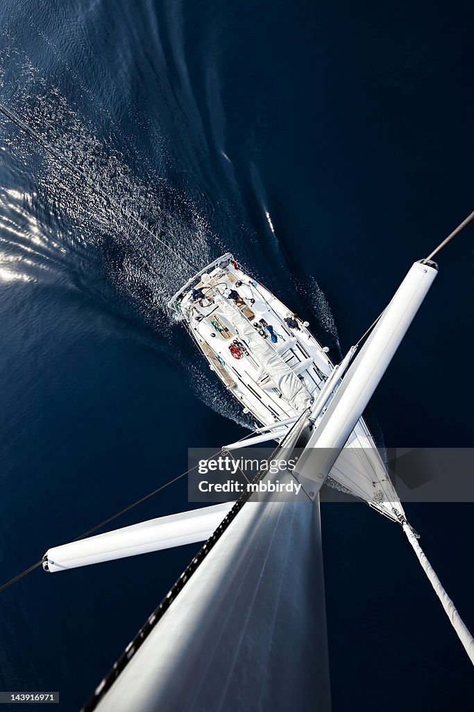 Segelschiff von oben
