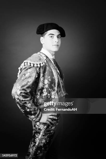 portrait of a bullfighter - bullfighter stock pictures, royalty-free photos & images