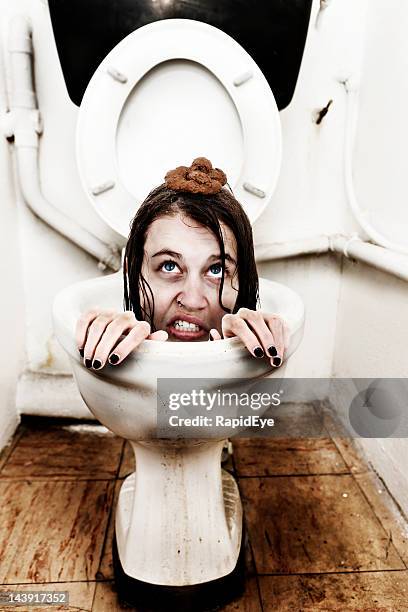 now i'm really in the poo! - banging your head against a wall stock pictures, royalty-free photos & images