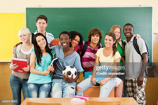 cheerful students looking at the camera. - 2011 18 stock pictures, royalty-free photos & images