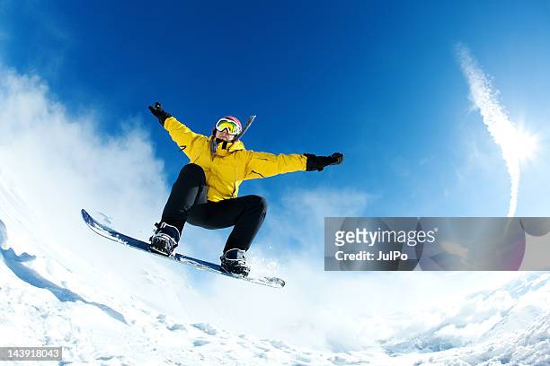jump - snowboard jump bildbanksfoton och bilder