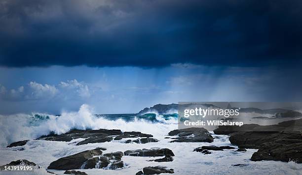 death coast, galicia, spain - galicia stock pictures, royalty-free photos & images